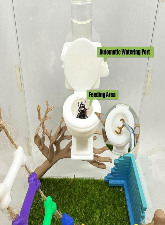 Daerky Jumping Spider Water Feeder, Spider Magnetic Hanging Water Feeder, Small Animal Fence Decoration, Suitable for All Kinds of Jumping Spiders and Small Insects Habitat Fence Accessories - Image 4